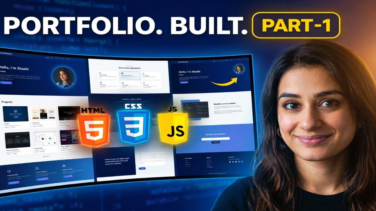 Complete Portfolio Build | HTML CSS Beginner Series 🔥 - YouTube