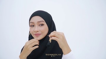 TUTORIAL TUDUNG BAWAL PLEATED  HALFMOON by tasyanabilahofficial