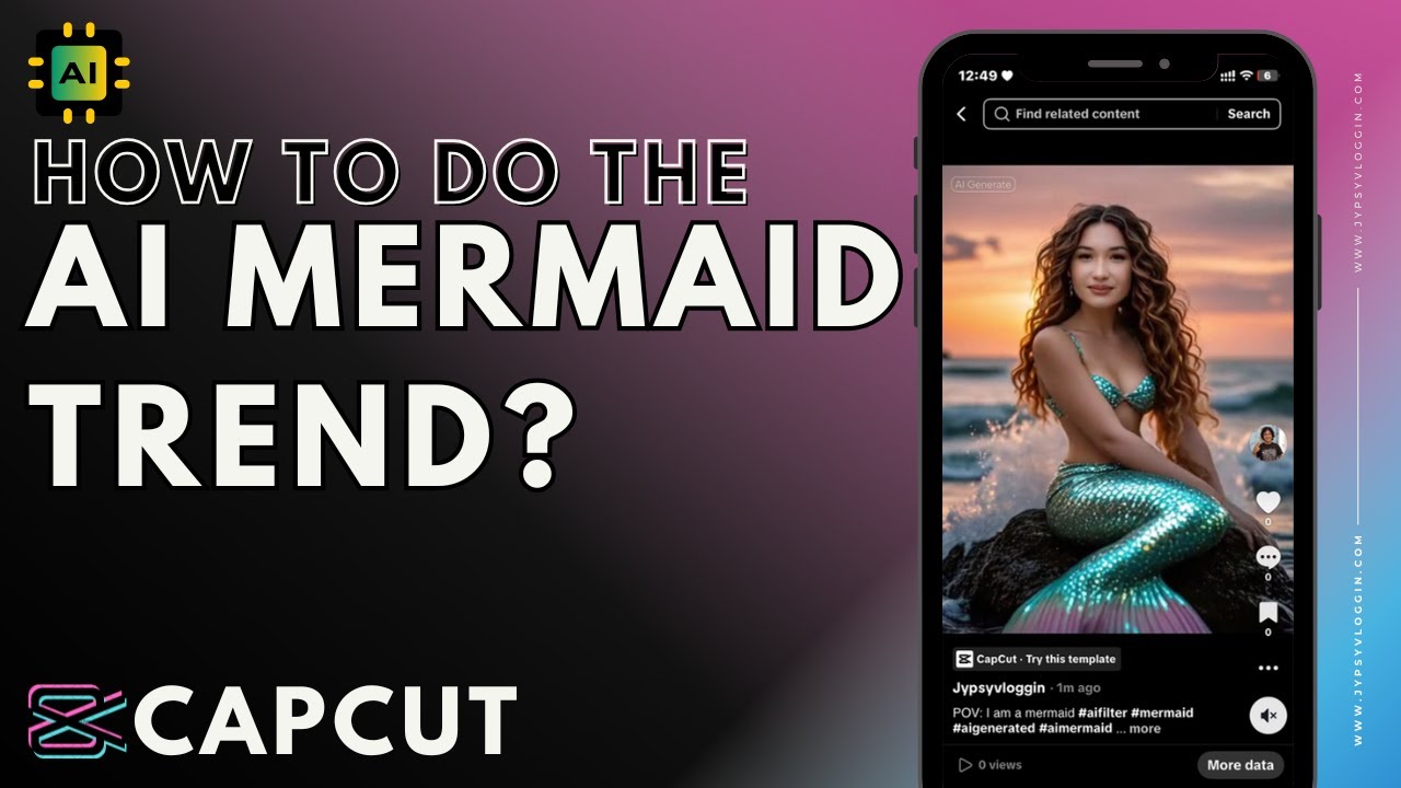 How to do the Ai Mermaid trend on TikTok [CapCut] - YouTube