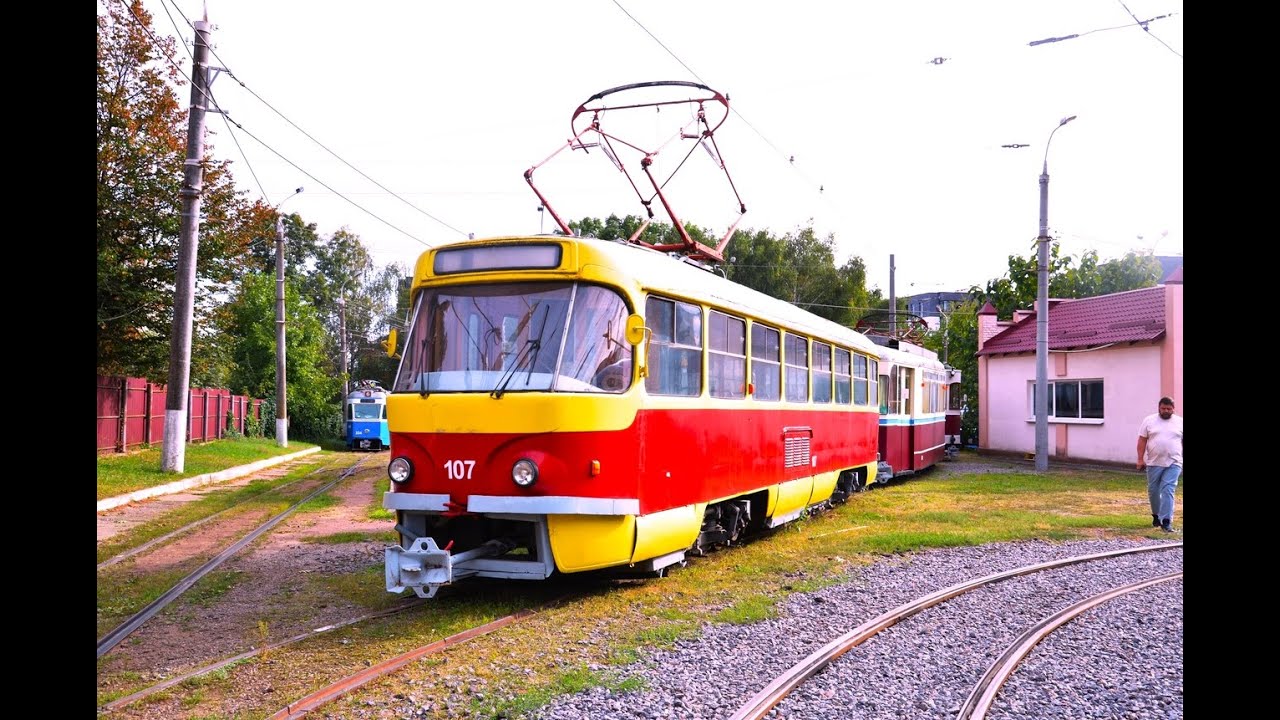 Обзор трамвая Татра Т4 борт 107