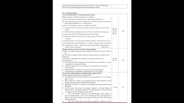 Molecular basis of inheritance, important questions for board exam, class 12th