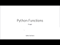 Python Functions - Fungsi dalam Python