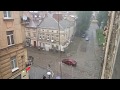 Дощ у Львові: підтоплює пл. Старий Ринок та вул. Хмельницького