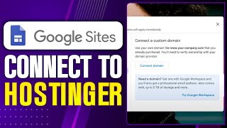 How To Connect Google Sites To Hostinger (2026 Updated Tutorial)