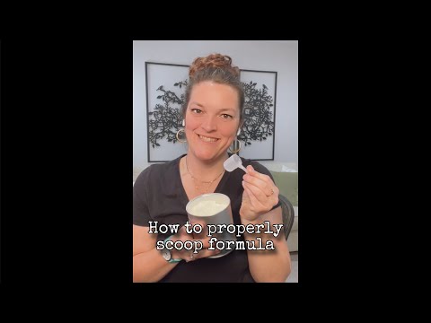 How to properly scoop infant formula