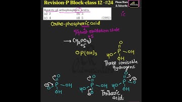 24 | P Block Elements class 12 | P block for NEET | P block for JEE | NEET PYQ with Solution #Shorts
