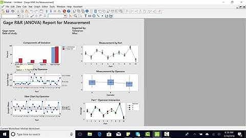 Gage R&R in minitab 18