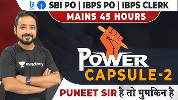 Power Capsule | Day -2 | SBI PO | IBPS PO | IBPS Clerk  | Puneet Sir | Bankers way