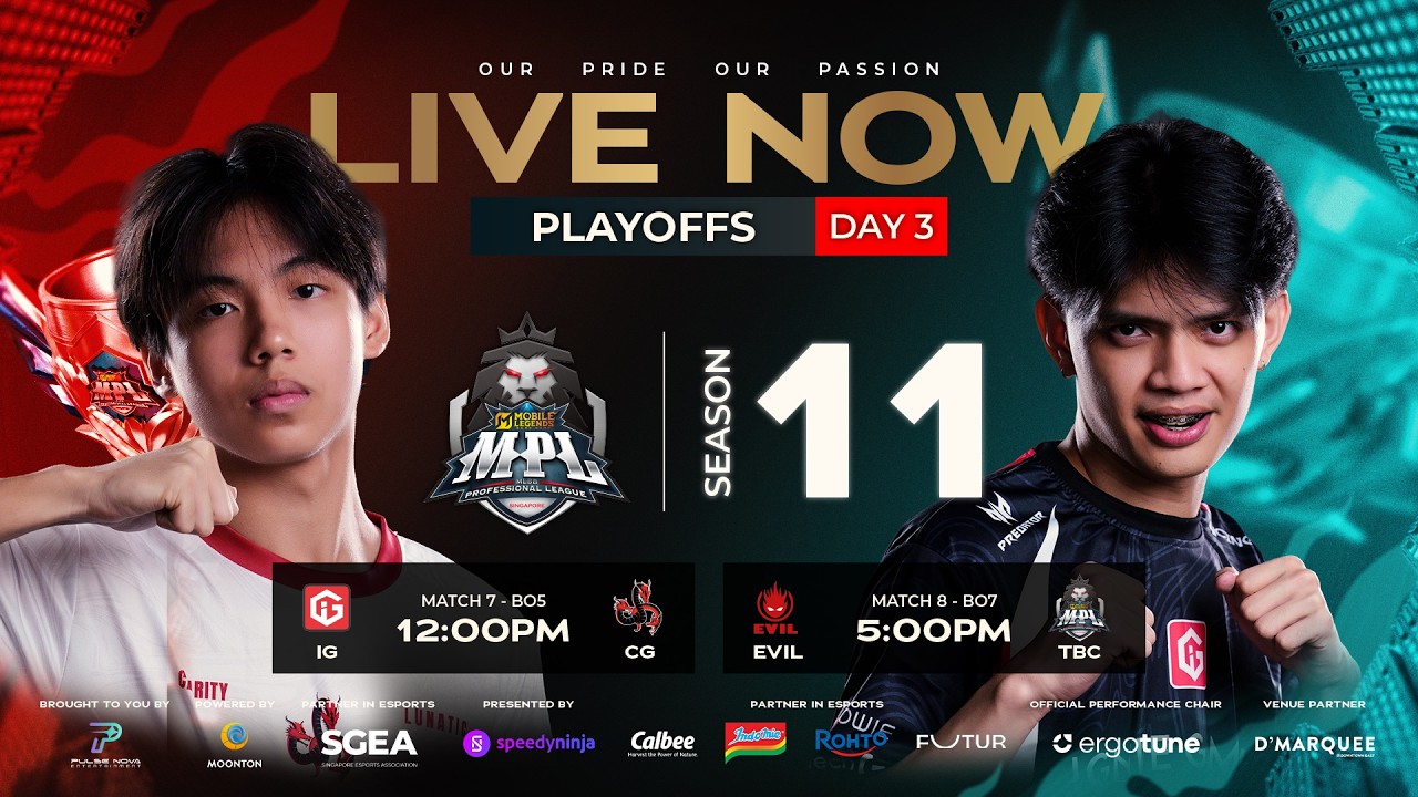 LIVE 🔴 MPL SG Season 11 |Playoffs Day 3 | Grand Finals