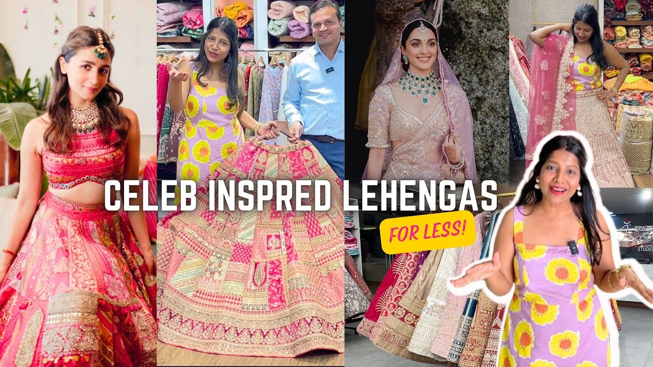 CELEB inspired lehengas! Alia Bhatt, SabyaSachi, Manish Malhotra inspired design! SURAT