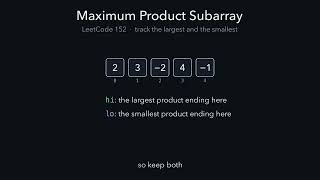 LeetCode 152. Maximum Product Subarray
