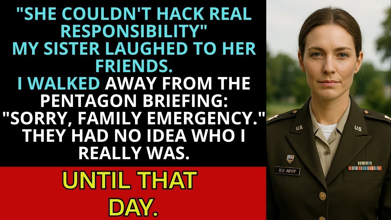 She's just playing soldier," my sister told the funeral guests. Then a General said...