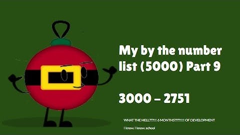 My by the Numbers List (5000) Part 9 (3000 - 2751)