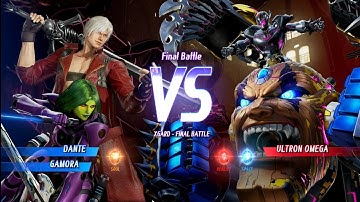 Dante & Gamora Vs Ultron Omega Boss Fight - Marvel vs Capcom infinite Gameplay.