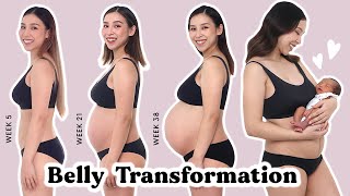 Pregnancy Transformation - Week by Week 🤰🏻 | TINA YONG