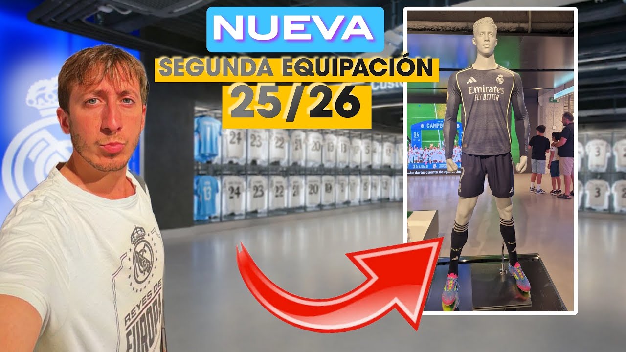 Reacción a la nueva SEGUNDA EQUIPACIÓN del REAL MADRID 25/26 en la TIENDA del SANTIAGO BERNABÉU 🧐