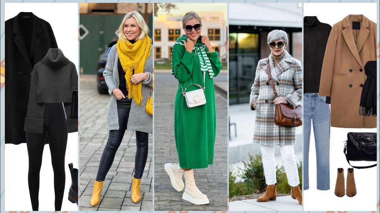 Fall winter outfits inspiration for women over 50 💗 classy and chic outfits  💗 