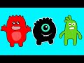 Learning simple colors with monsters learn basic colors red yellow blue