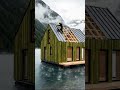 Building a Dream Floating Cabin on a Misty Lake