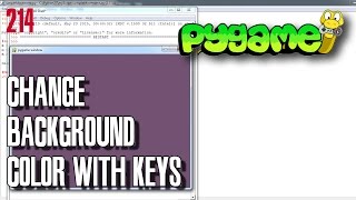 PYGAME Change background color with user input - Python game development
