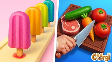 Popsicle Stack VS The Cook - All Levels Satisfying Walkthrough Gameplay