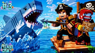 🦈 MineRAFT | Saqueamos islas y barcos junto a Perxas || PELAGO #3 