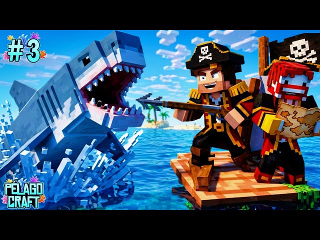 🦈 MineRAFT | Saqueamos islas y barcos junto a Perxas || PELAGO #3 