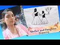 Mother Daughter Love Drawing ❤️ | Easy Mom &amp; Kid Sketch | Emotional Art #youtubevideo #easydrawing 