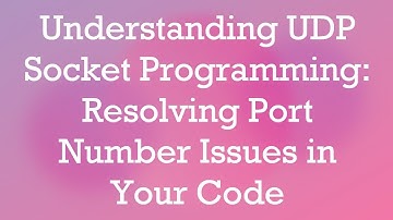 Understanding UDP Socket Programming: Resolving Port Number Issues in Your Code