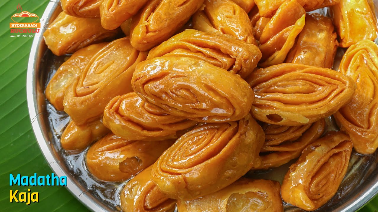 మడత కాజ జ్యూసీగా 100% స్వీట్ షాప్ స్టైల్ లోవస్తుంది | Madatha Kaja in Telugu | Kaja Sweet Recipe | Hyderabadi Ruchulu