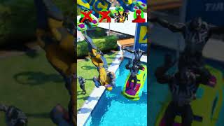 SPIDERMAN CRAZY WATER SLIDE CHALLENGE 😱💦 | GTA 5 #SHORTS