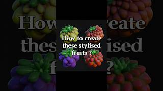Stylised fruits 🍅 #blender3d #3dart #fruitart #stylised #blendertutorial #colorful