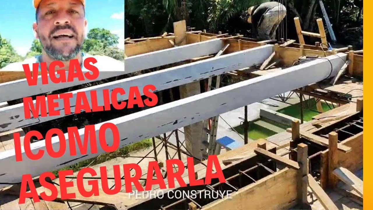 COMO FIJAR VIGAS METALICAS A VIGAS DE HIERRO ( cómo hacerlo) #