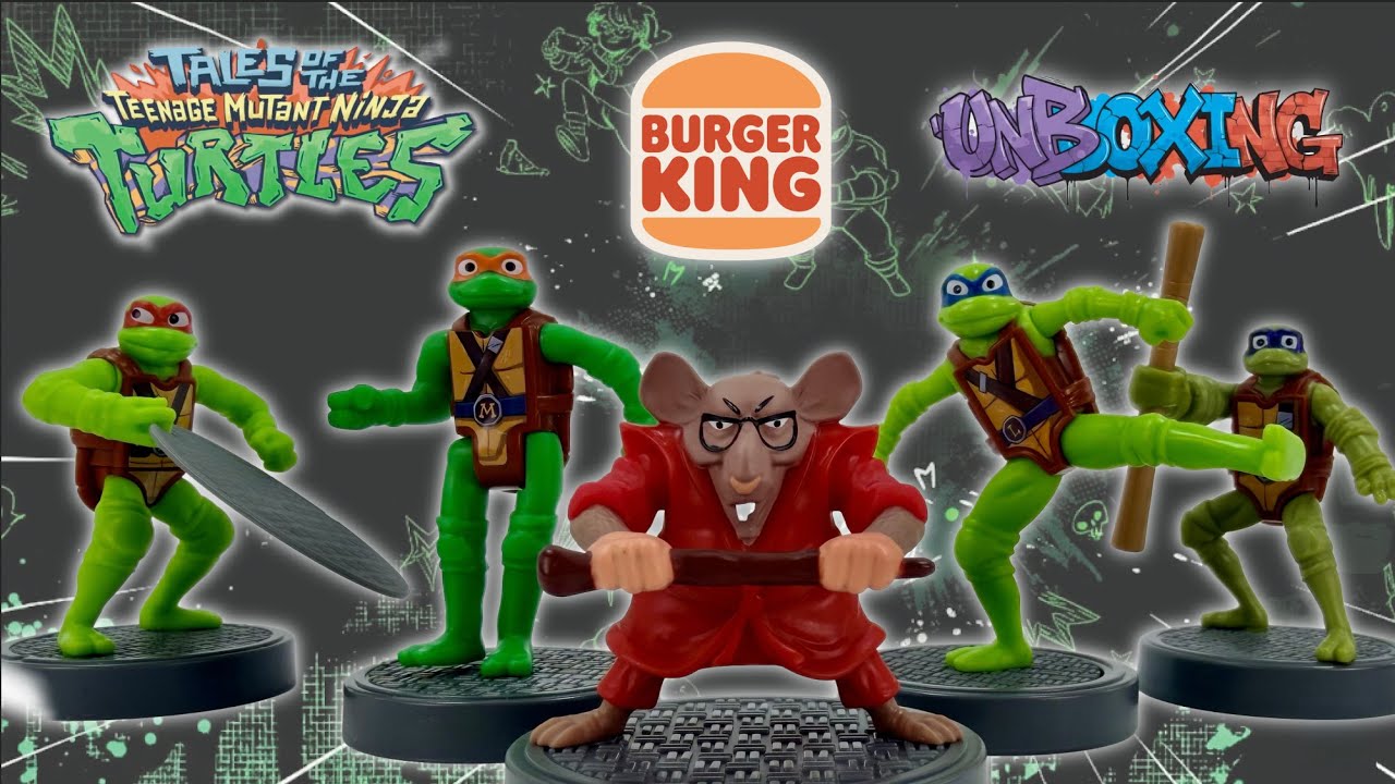 Unboxing 🐢 All 5 TMNT Toys from Burger King 2026 ! 🍔🍕Cowabunga