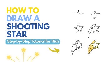 Magical Shooting Star Drawing - Easy 6-Step Guide for Kids & Beginners