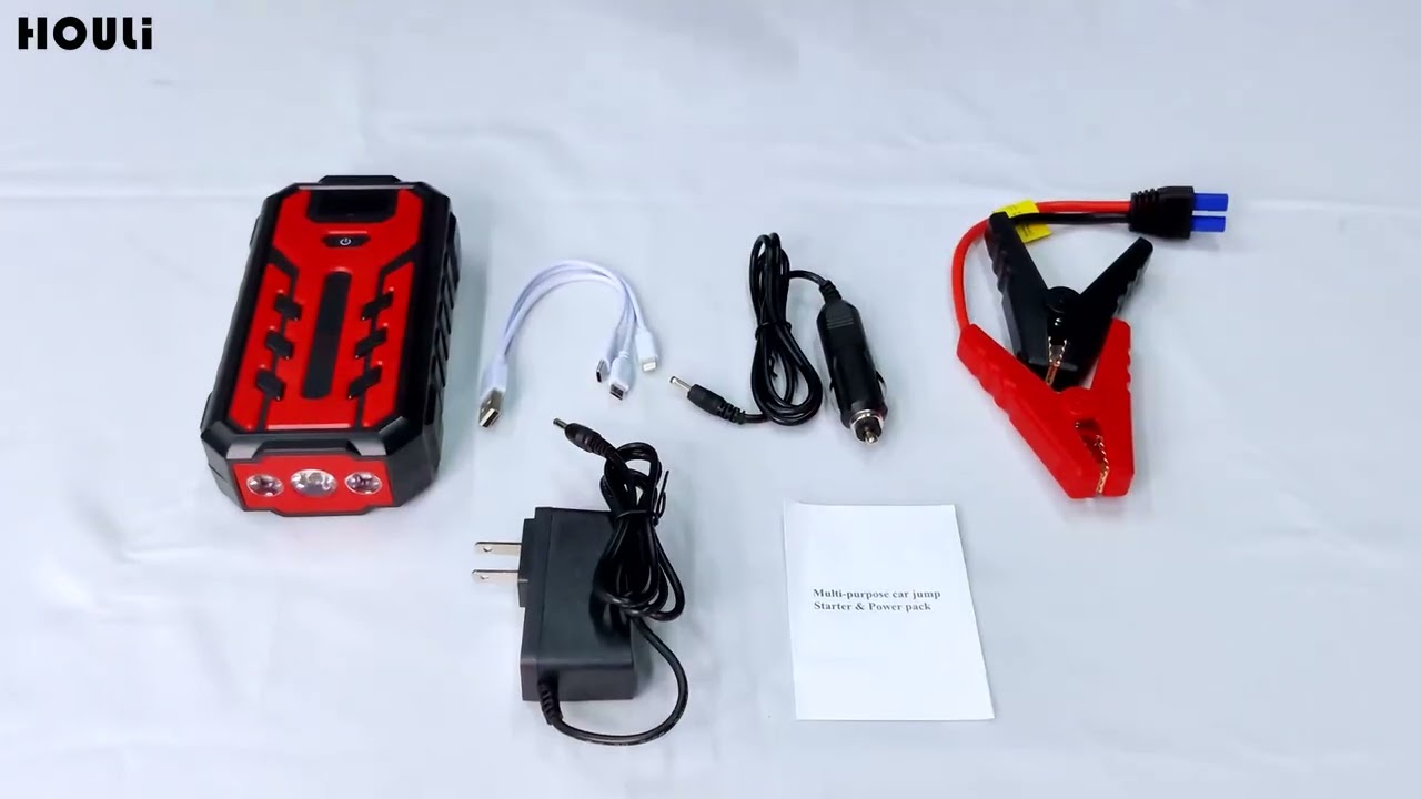 Portable Car Power Bank Jump Starter 12000mAh Battery Powered Car