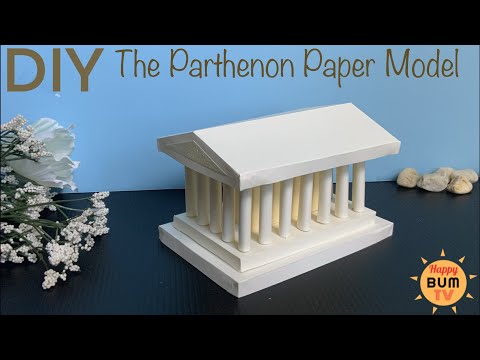 HOW TO BUILD THE PARTHENON MODEL WITH PAPER I DIY PAPER PARTHENON | DIY PROJECTS WITH PAPER