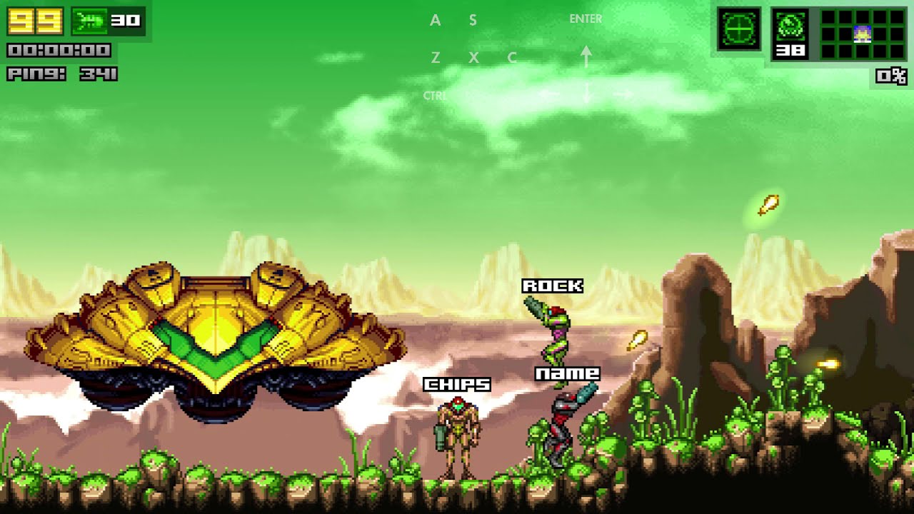 AM2R Multitroid PvP match N°6: 7 SA-X vs 4 Fusion players