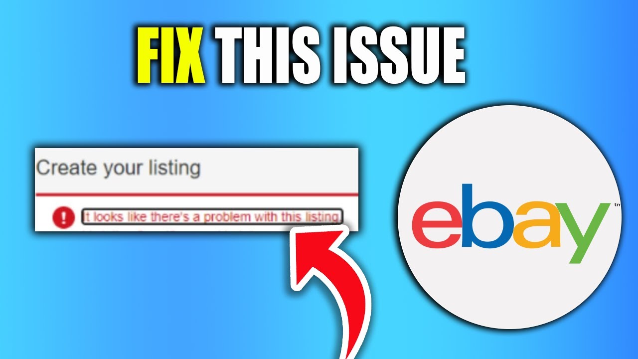 How To Fix Ebay Listing Error Tutorial - New Method - YouTube