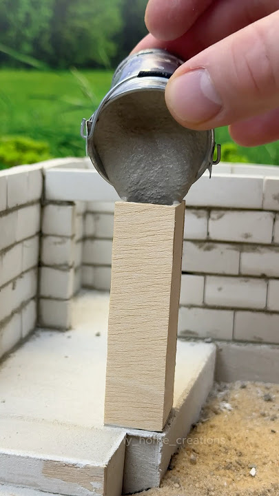 Incredible V-Tiny house made with mini bricks part 1 #miniature #diy