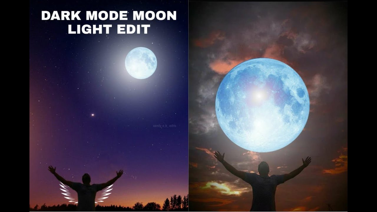 Moonlight | Picsart moonlight photo editing | Moon Background in Picsart  |Dark shadow Moonlight edit - YouTube