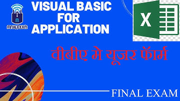 VBA-19 USER FORMS IN VBA