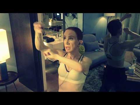 Kathy Griffin Dancing Pre-Show in Her Underwear
