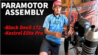 BlackHawk Paramotor UNBOXING AND ASSEMBLY  Black Devil 172 & Kestrel Elite Pro