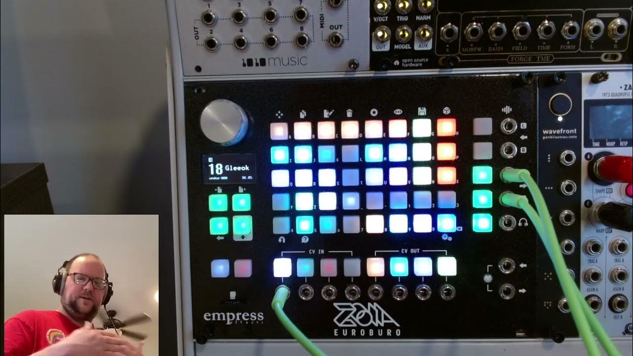 Empress ZOIA patch walkthrough "Gleeok 3track mixable drum machine