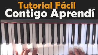 CONTIGO APRENDÍ TUTORIAL PIANO chords