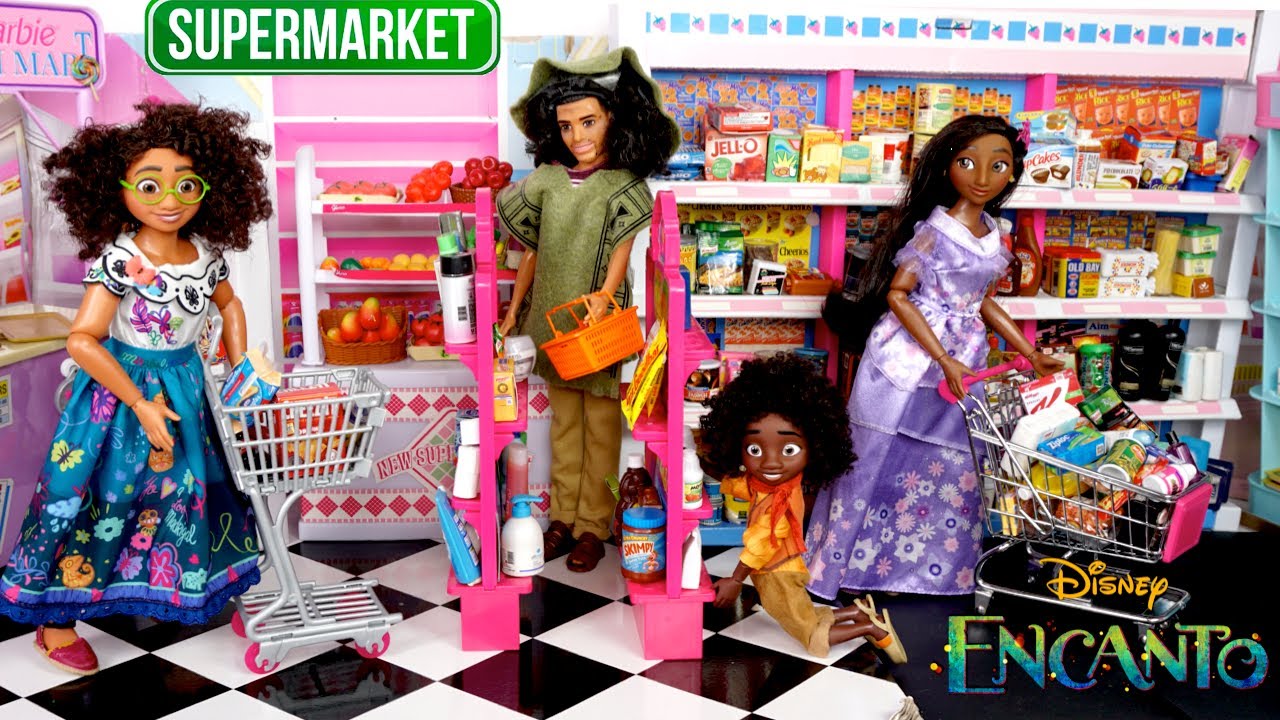 Disney Encanto Family - Grocery Shopping at Doll Supermarket 