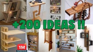 200 Woodworking furniture ideas to decorate your home and more