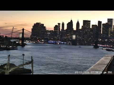 Brooklyn Bridge & Manhattan Bridge Live — East River, NYC — New York, NY live camera thumbnail