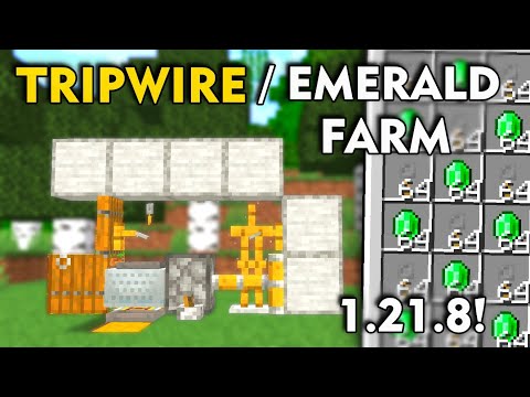 Minecraft Automatic Tripwire duper + Emerald Farm 1.21.8!